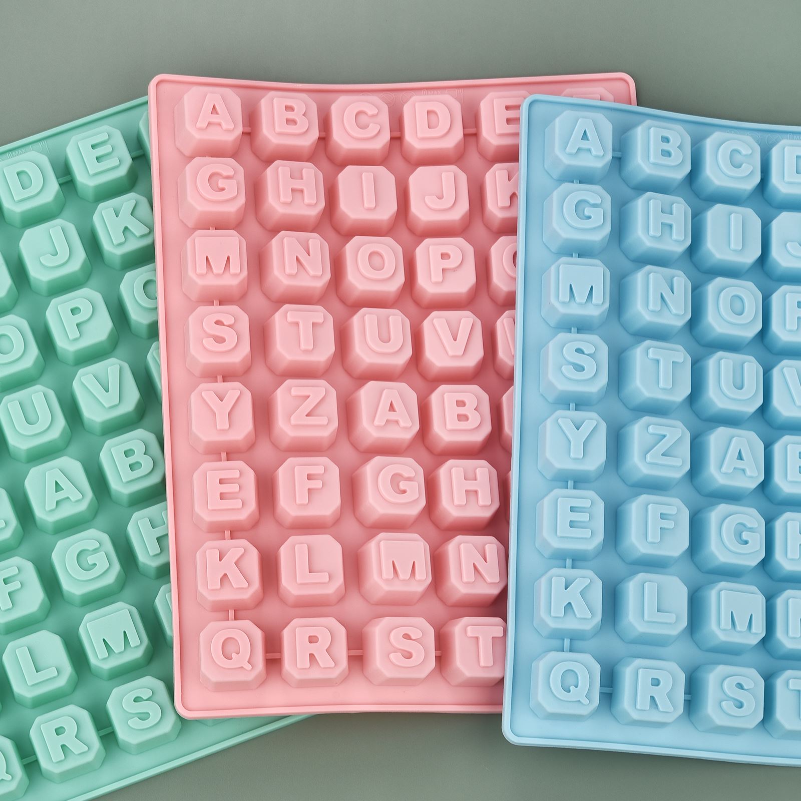 Soap Making Silicone Molds - 48 Letter Enghish Alphabet letter Silicone
