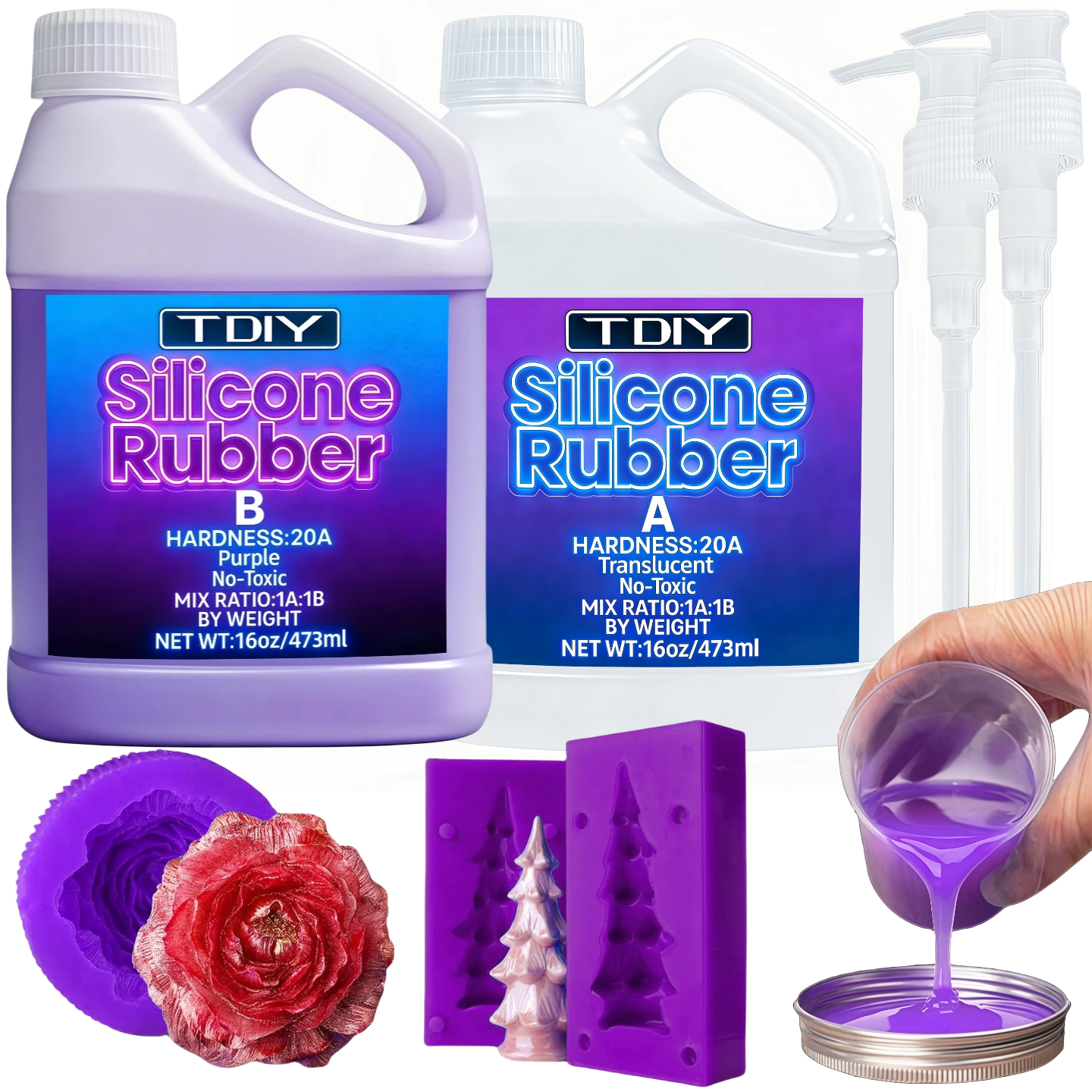 Soap Making Silicone Molds - Liquid Silicone Rubber Kit - High-Performance,
