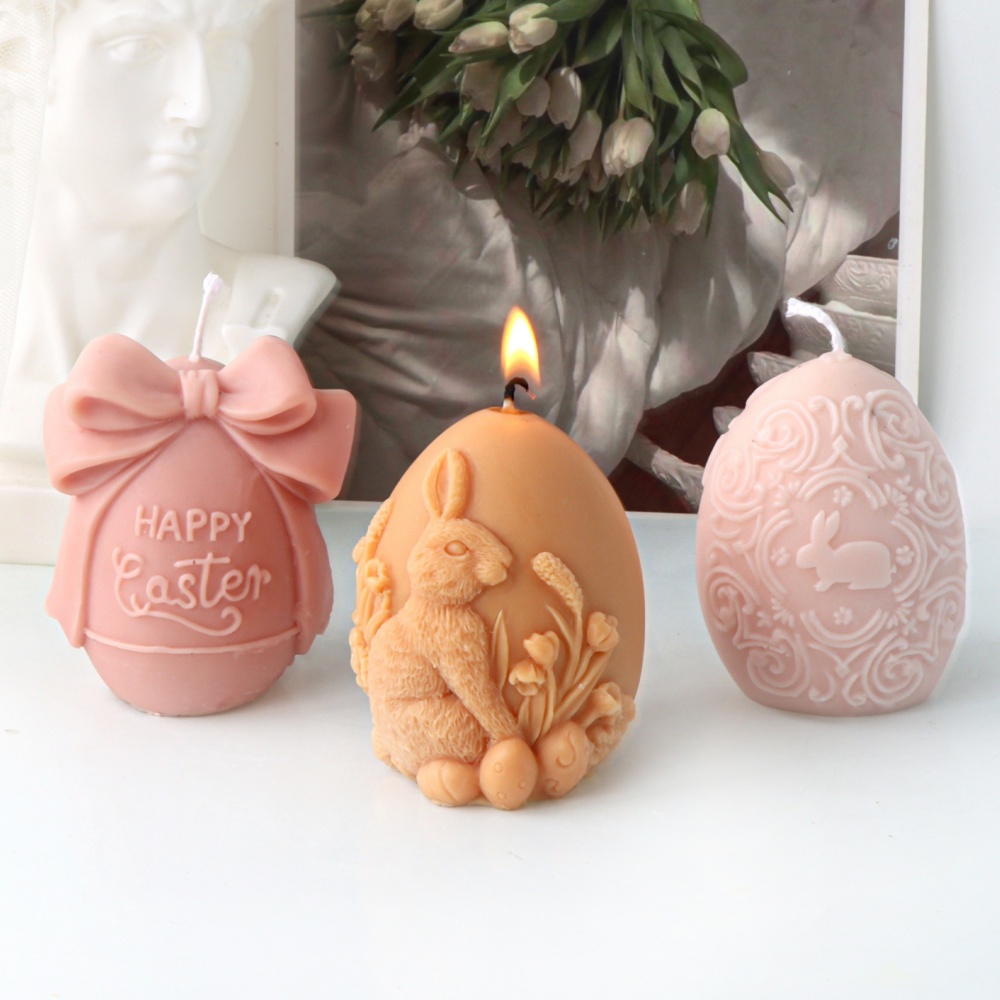 Soap Making Designs - Easter Egg Bunny Silicone Candle Mold