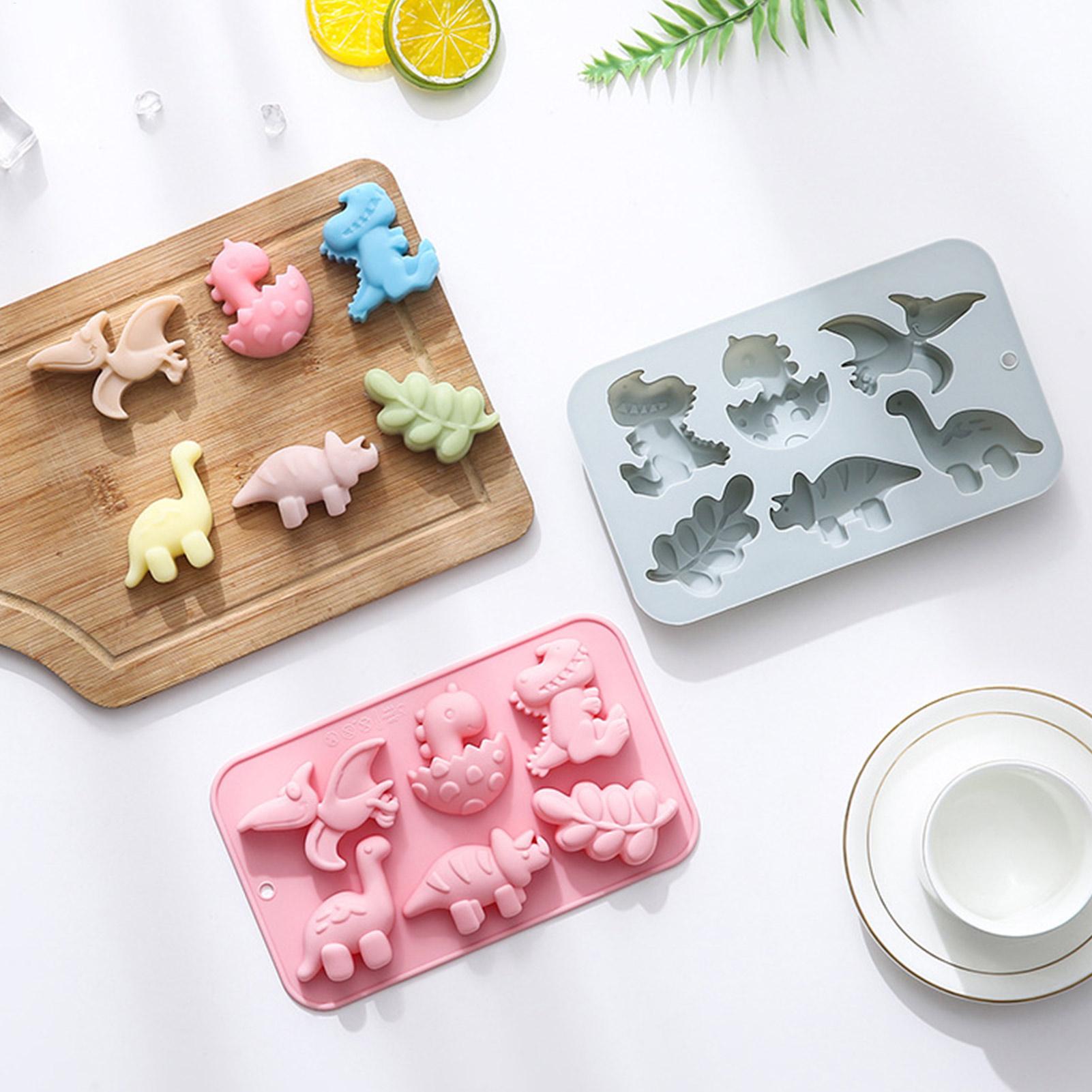 Soap Making Silicone Molds - Silicone 6 Cavities Dinosaur Jello Molds