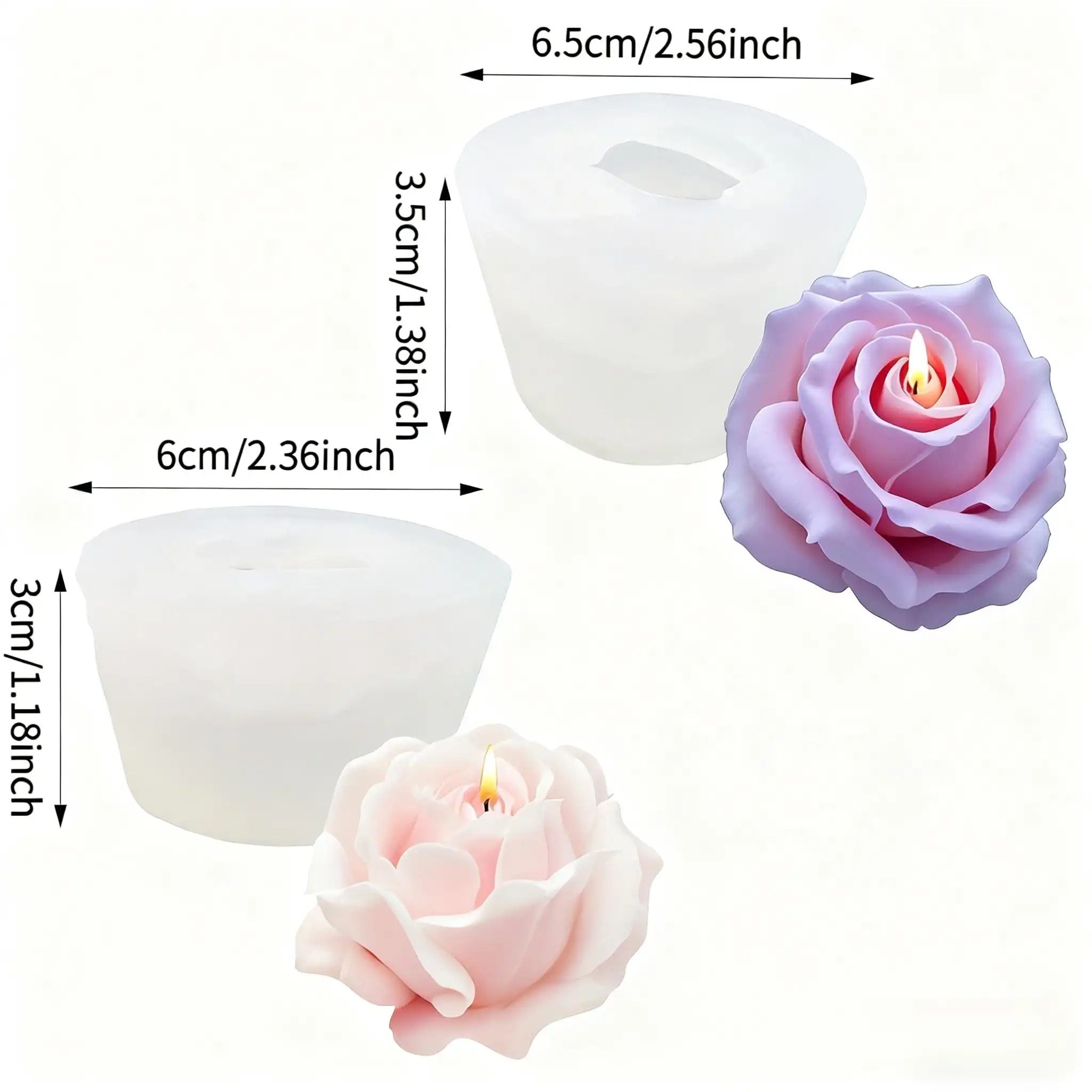 2-Piece Romantic 3D Rose Silic - مراجعة Soap Making Designs وسعره