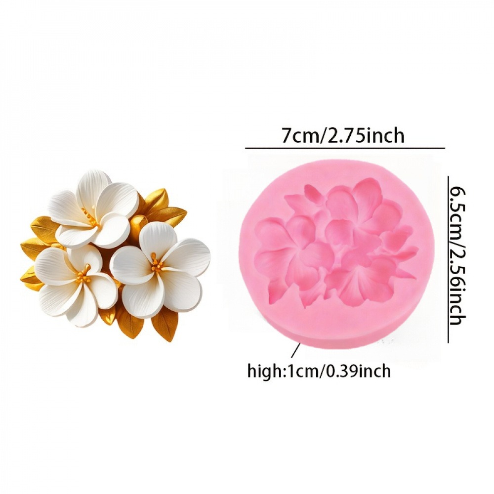2 Pink Plumeria Silicone Molds - مراجعة Soap Making Designs وسعره