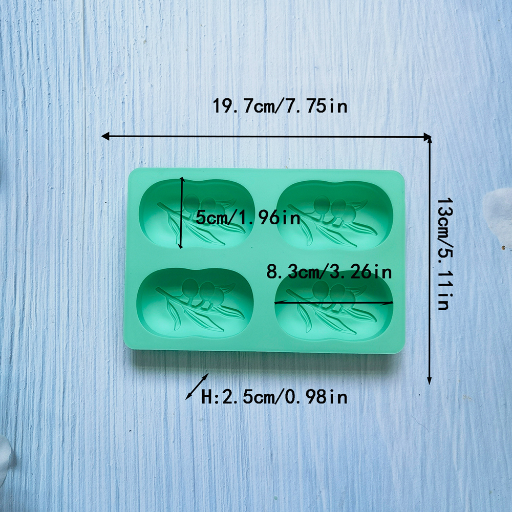 4 Cavities Oval Olive Tree Sil - مراجعة Soap Making Kit For Beginners وسعره
