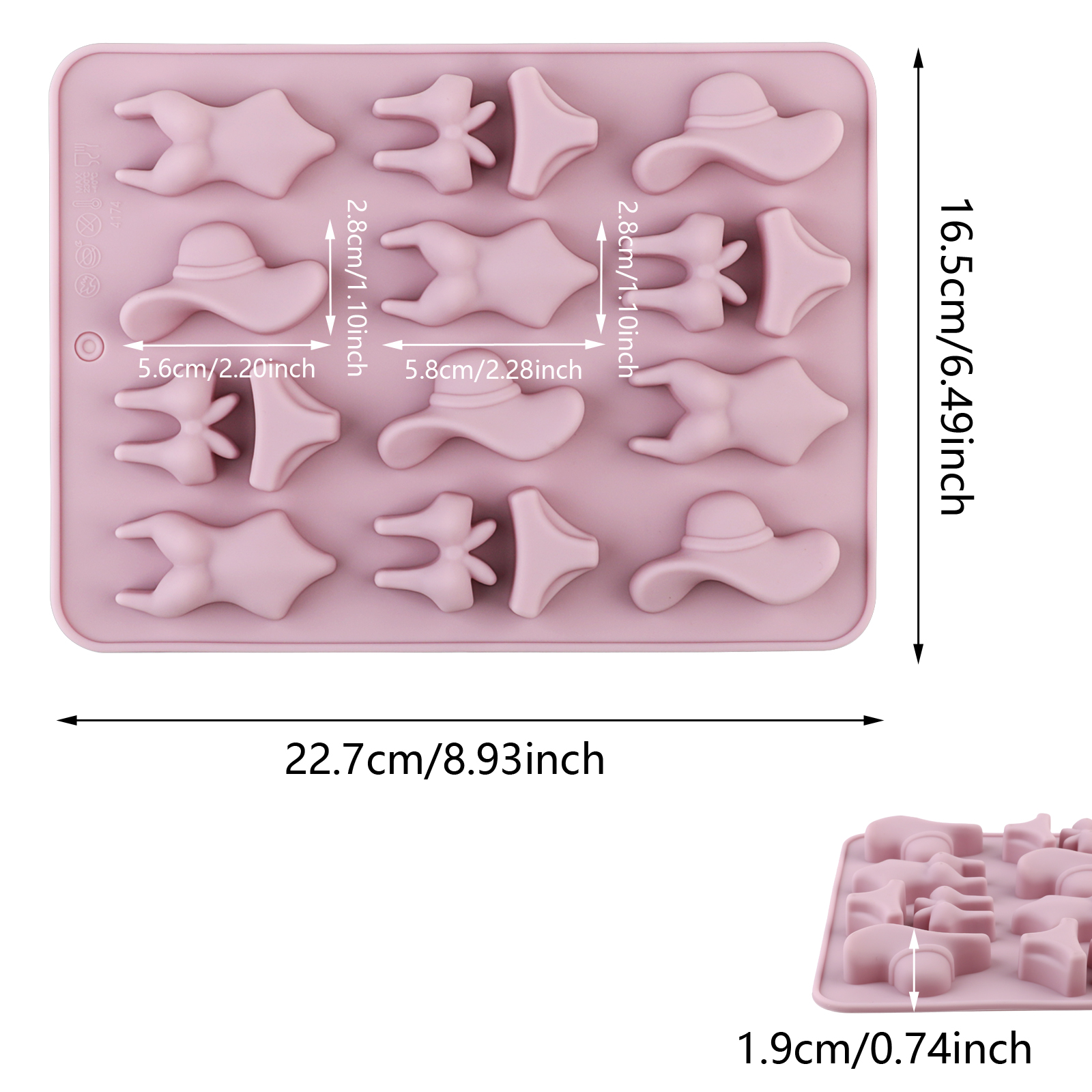 A Summer-Themed Beach Bikini M - مراجعة Soap Making Silicone Molds وسعره