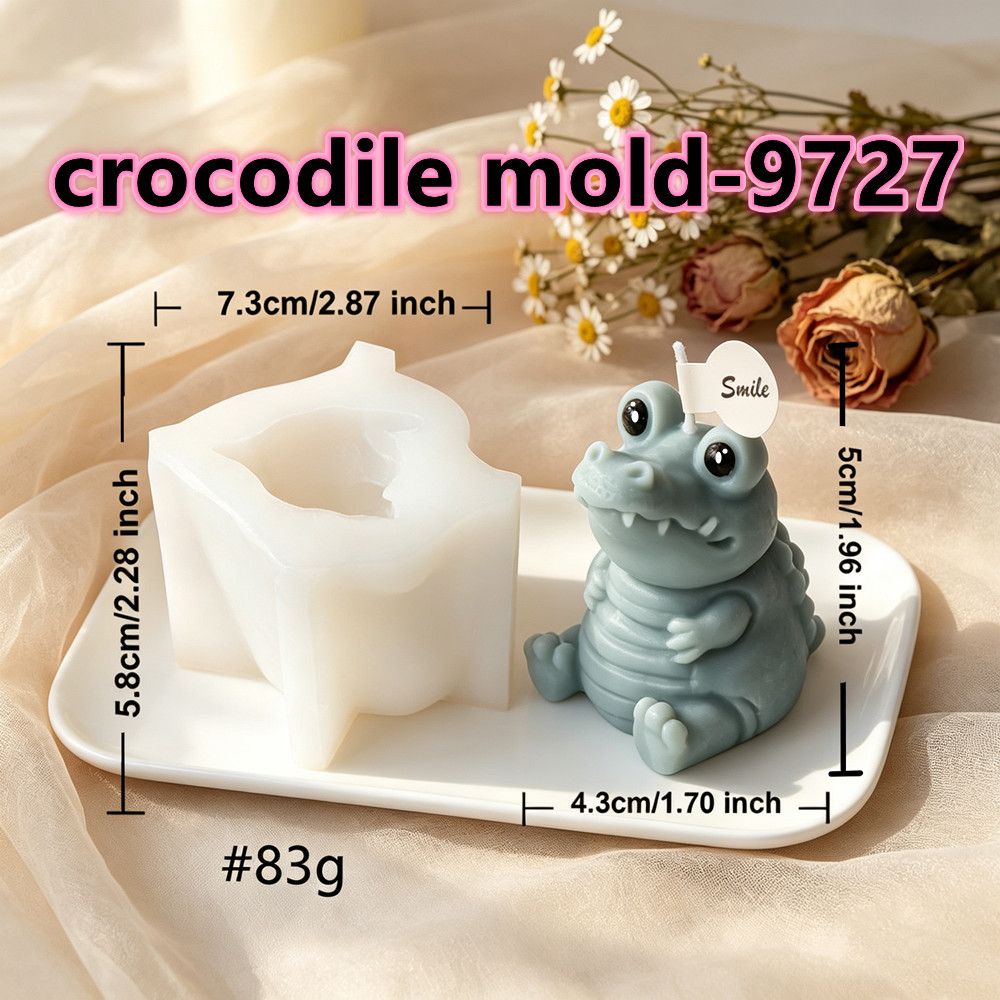 Chibi Crocodile Silicone Candl - مراجعة Soap Making Designs وسعره