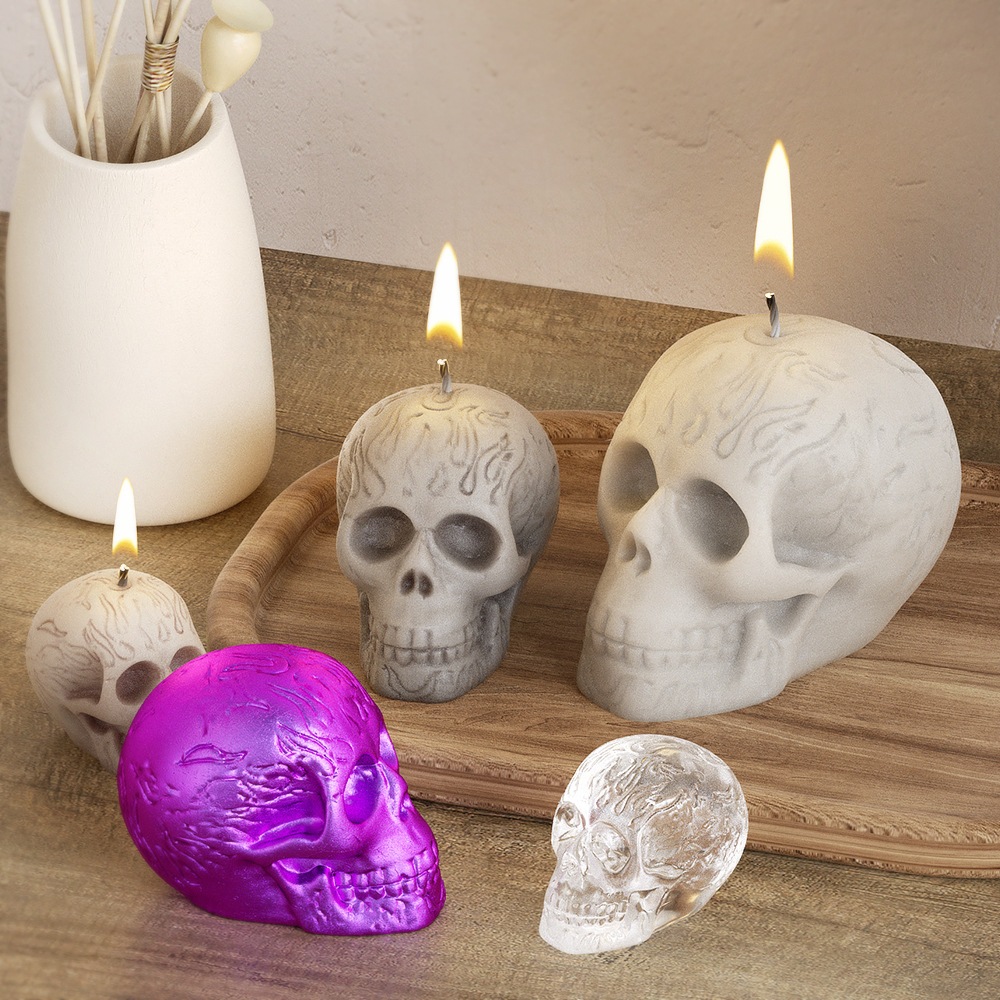 Multi Size Skull Head Silicone - مراجعة Soap Making Silicone Molds وسعره