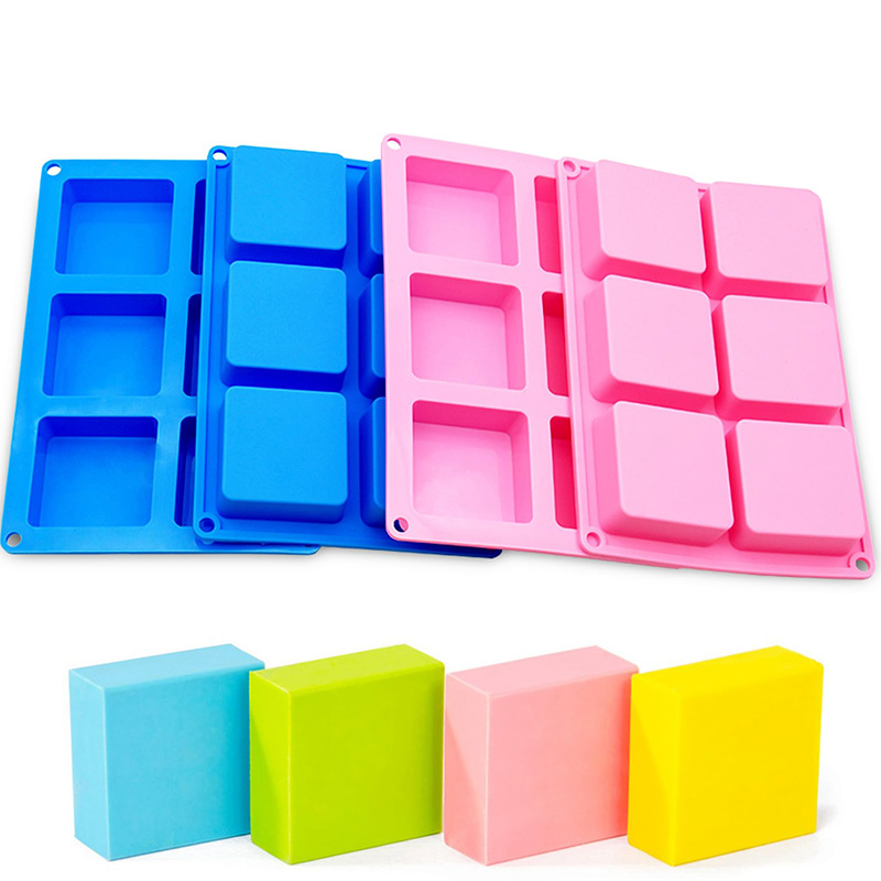 Square Soap Molds 6-Cavity Non - مراجعة Soap Making Silicone Molds وسعره