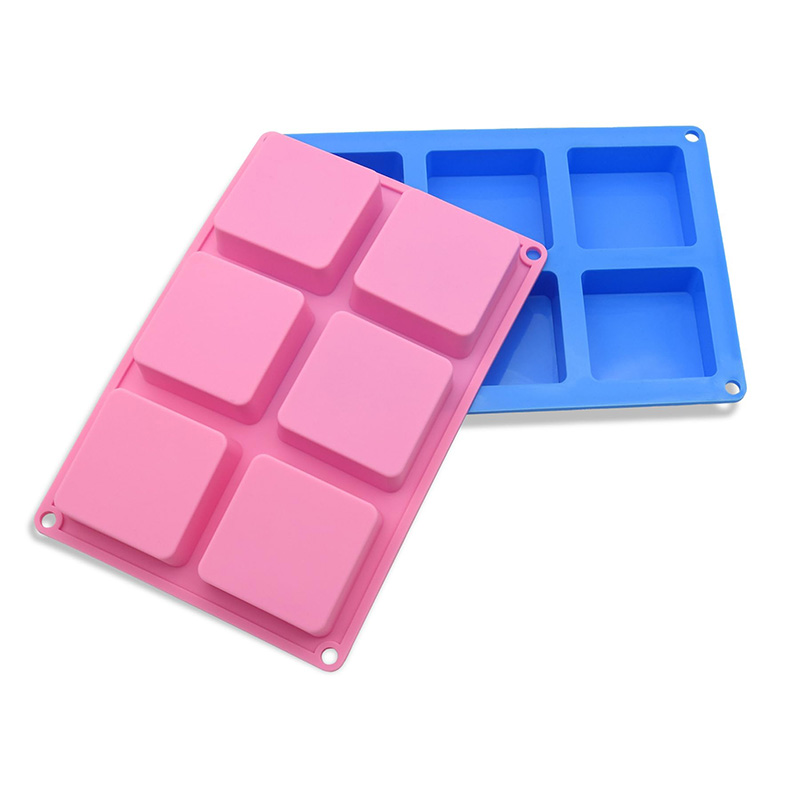 Square Soap Molds 6-Cavity Non - مراجعة Soap Making Silicone Molds وسعره