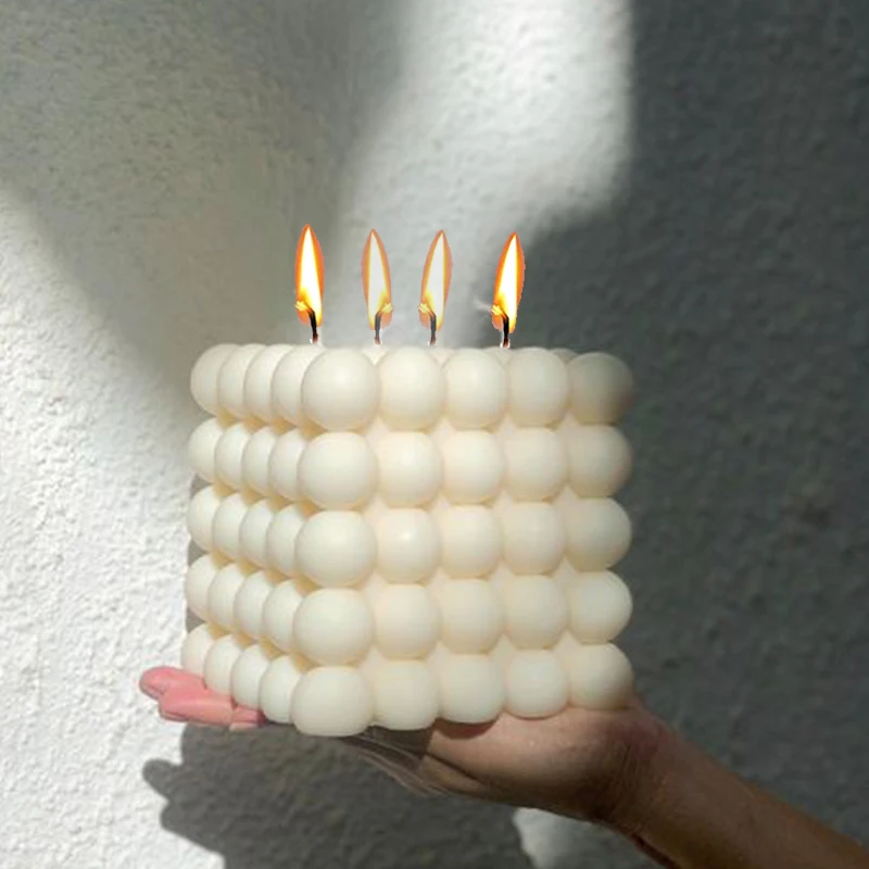 Large Bubble Cube Candles Sili - مراجعة Soap Making In Home وسعره