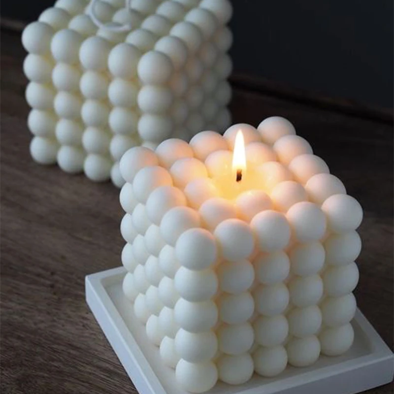 Large Bubble Cube Candles Sili - مراجعة Soap Making In Home وسعره