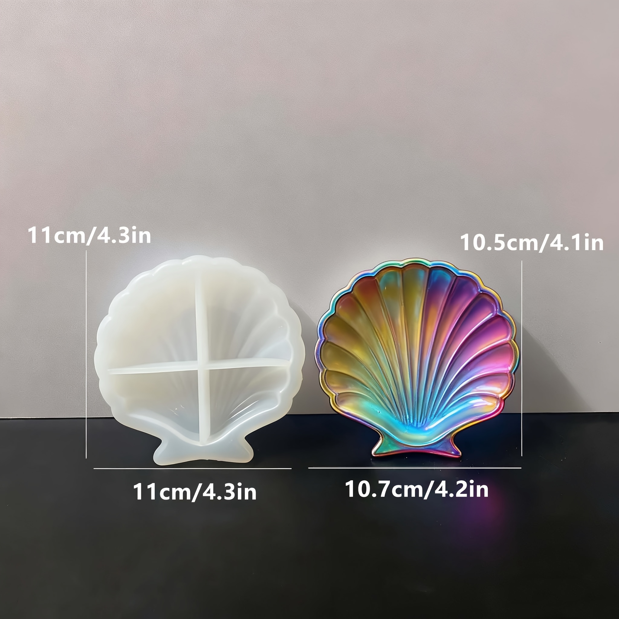 1 piece of silicone shell resi - مراجعة Soap Making Silicone Molds وسعره
