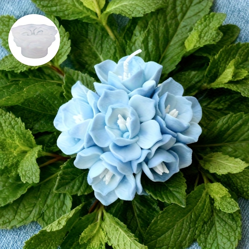 1 Hydrangea Candle Silicone Mo - مراجعة Soap Making Silicone Molds وسعره