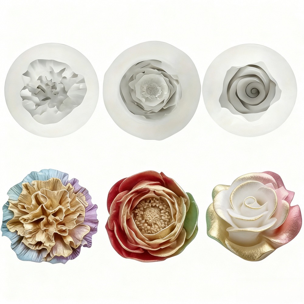 3-Piece Silicone Molds for Ros - مراجعة Soap Making Designs وسعره