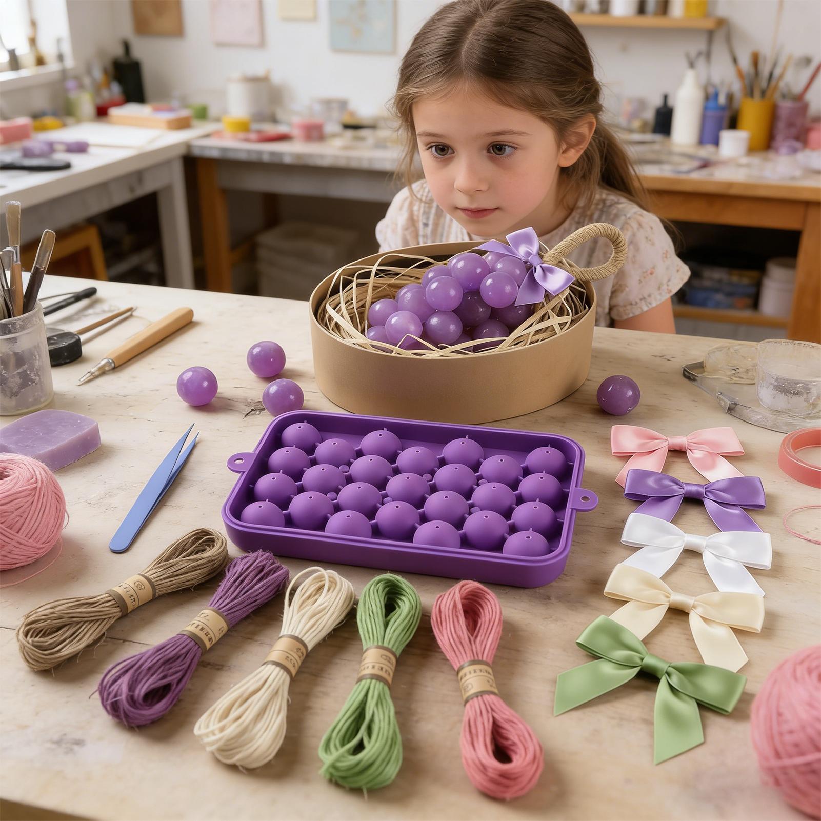 Grape Soap Mold Easy-Release F - مراجعة Soap Making Kit For Beginners وسعره