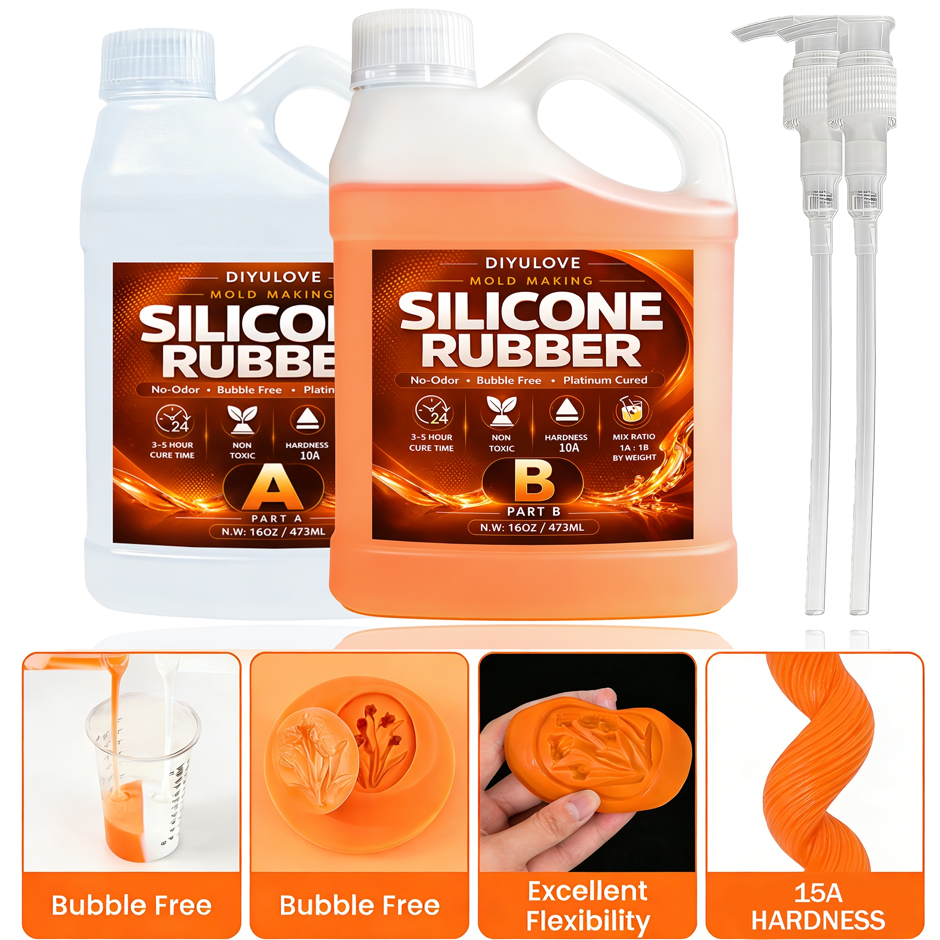 Liquid Silicone Rubber Kit,Hig - مراجعة Soap Making Silicone Molds وسعره