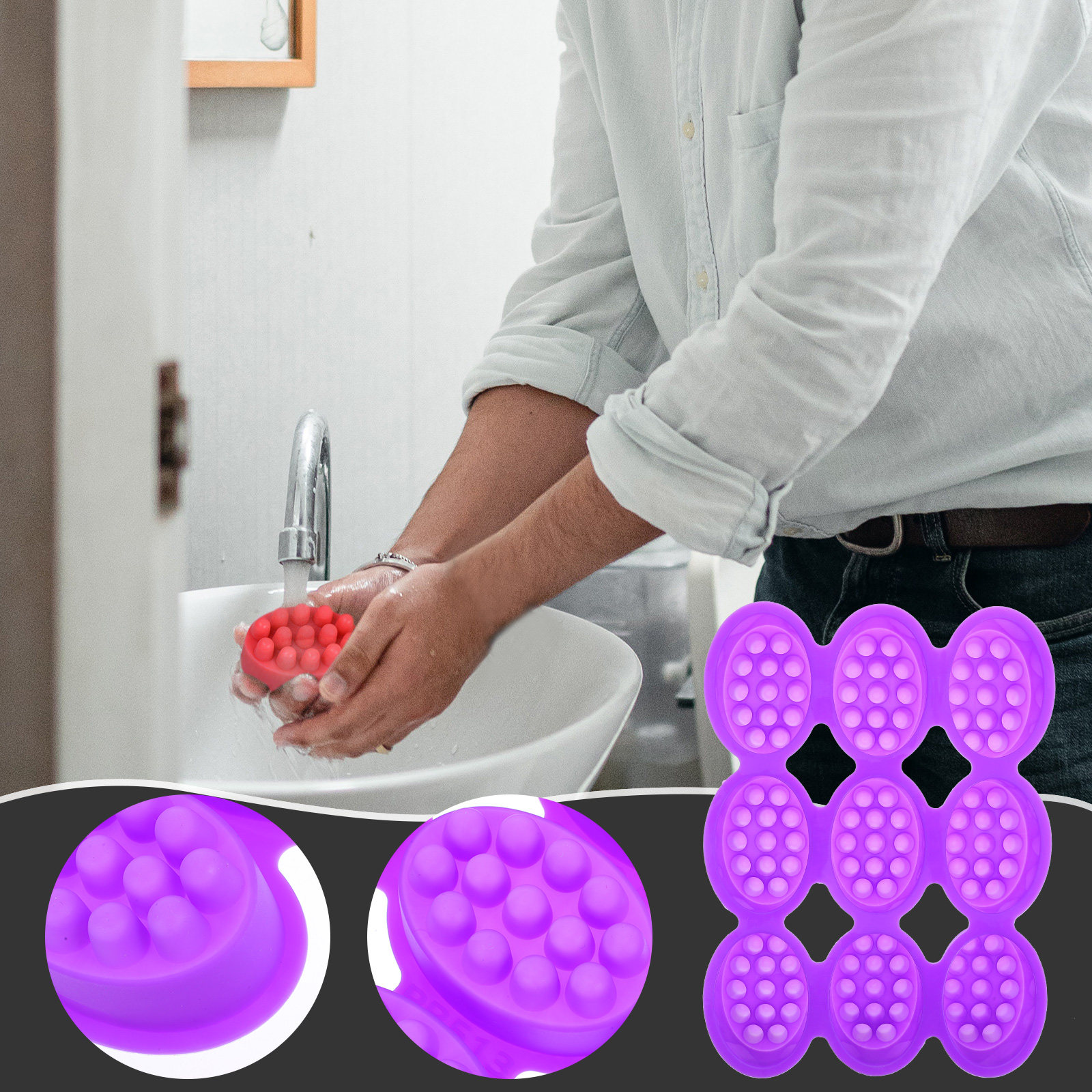 9 Hole Silicone Soap Mold Mass - مراجعة Soap Making Designs وسعره