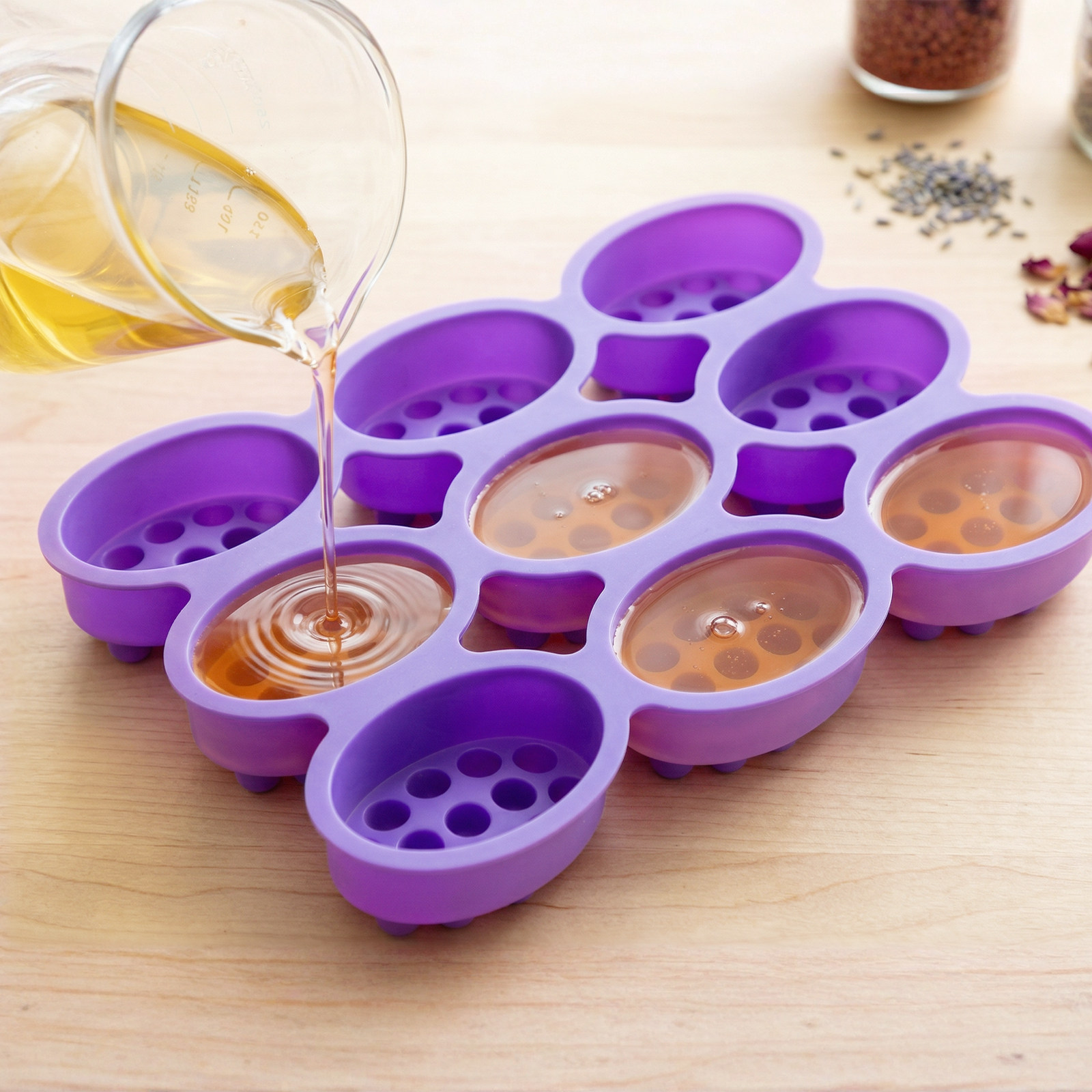 9 Hole Silicone Soap Mold Mass - مراجعة Soap Making Designs وسعره
