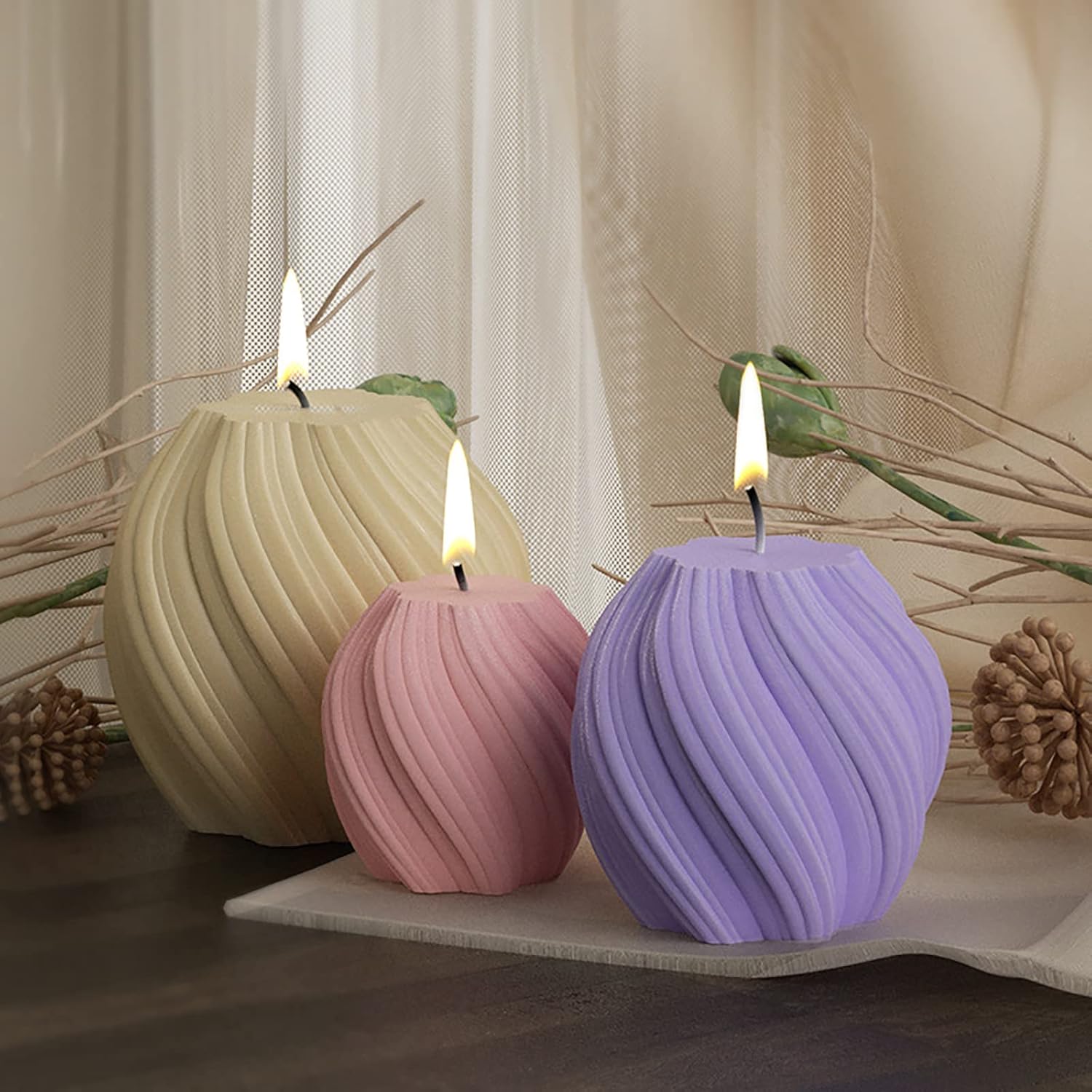 3 Pack Wave Candle Molds - Mul - مراجعة Soap Making In Home وسعره
