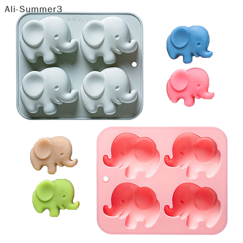 4-hole Baby Elephant Silicone  - مراجعة Soap Making Silicone Molds وسعره