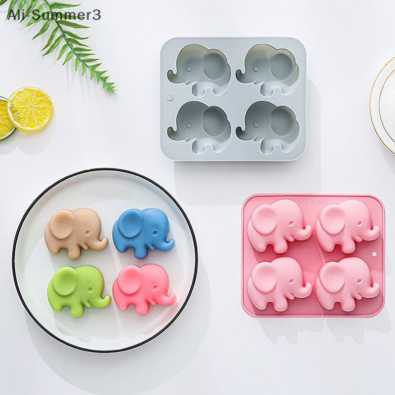 4-hole Baby Elephant Silicone  - مراجعة Soap Making Silicone Molds وسعره