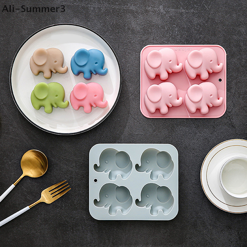 4-hole Baby Elephant Silicone  - مراجعة Soap Making Silicone Molds وسعره
