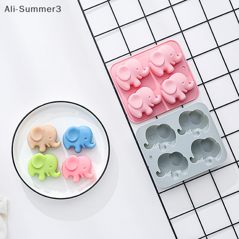 4-hole Baby Elephant Silicone  - مراجعة Soap Making Silicone Molds وسعره