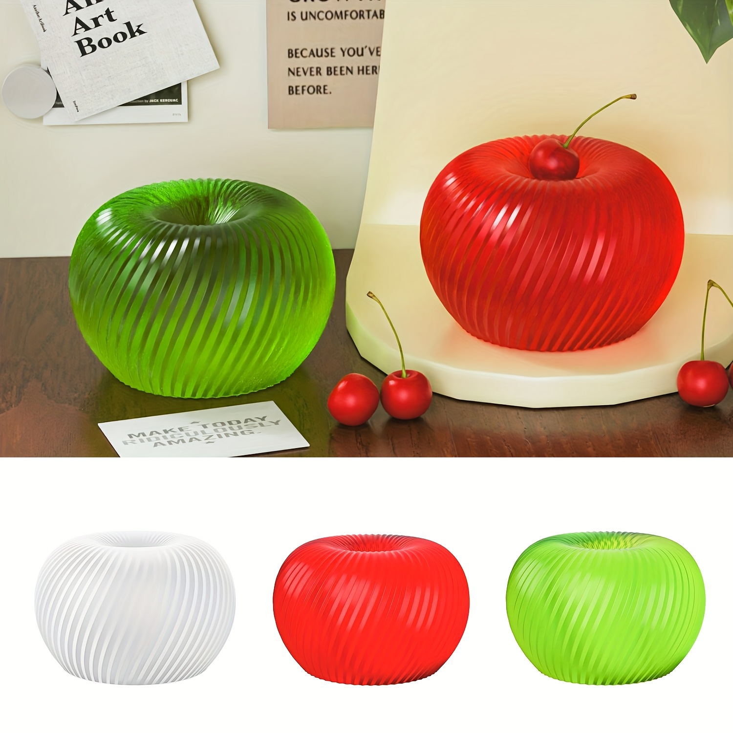 A trendy red apple silicone mo - مراجعة Soap Making Silicone Molds وسعره