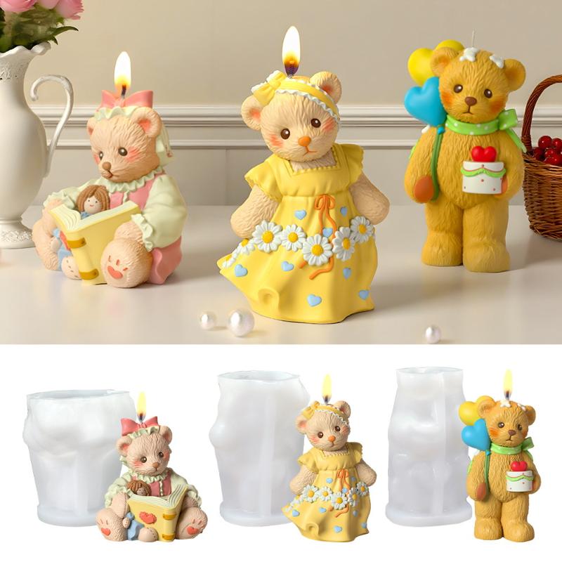 3D Cute Bear Resin Mold For Ca - مراجعة Soap Making Silicone Molds وسعره