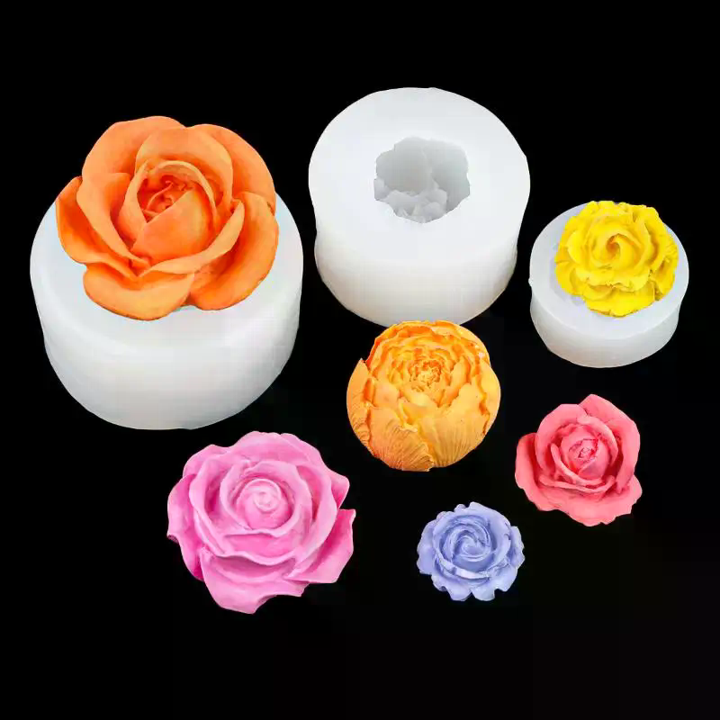 3D Rose Flower Silicone Candle - مراجعة Soap Making Silicone Molds وسعره