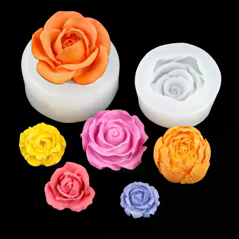 3D Rose Flower Silicone Candle - مراجعة Soap Making Silicone Molds وسعره