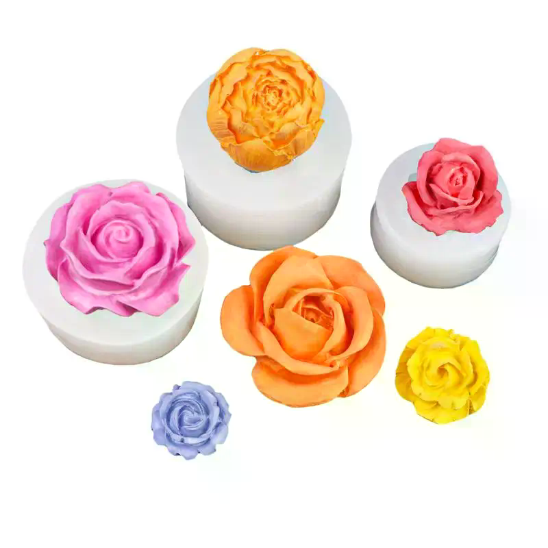 3D Rose Flower Silicone Candle - مراجعة Soap Making Silicone Molds وسعره