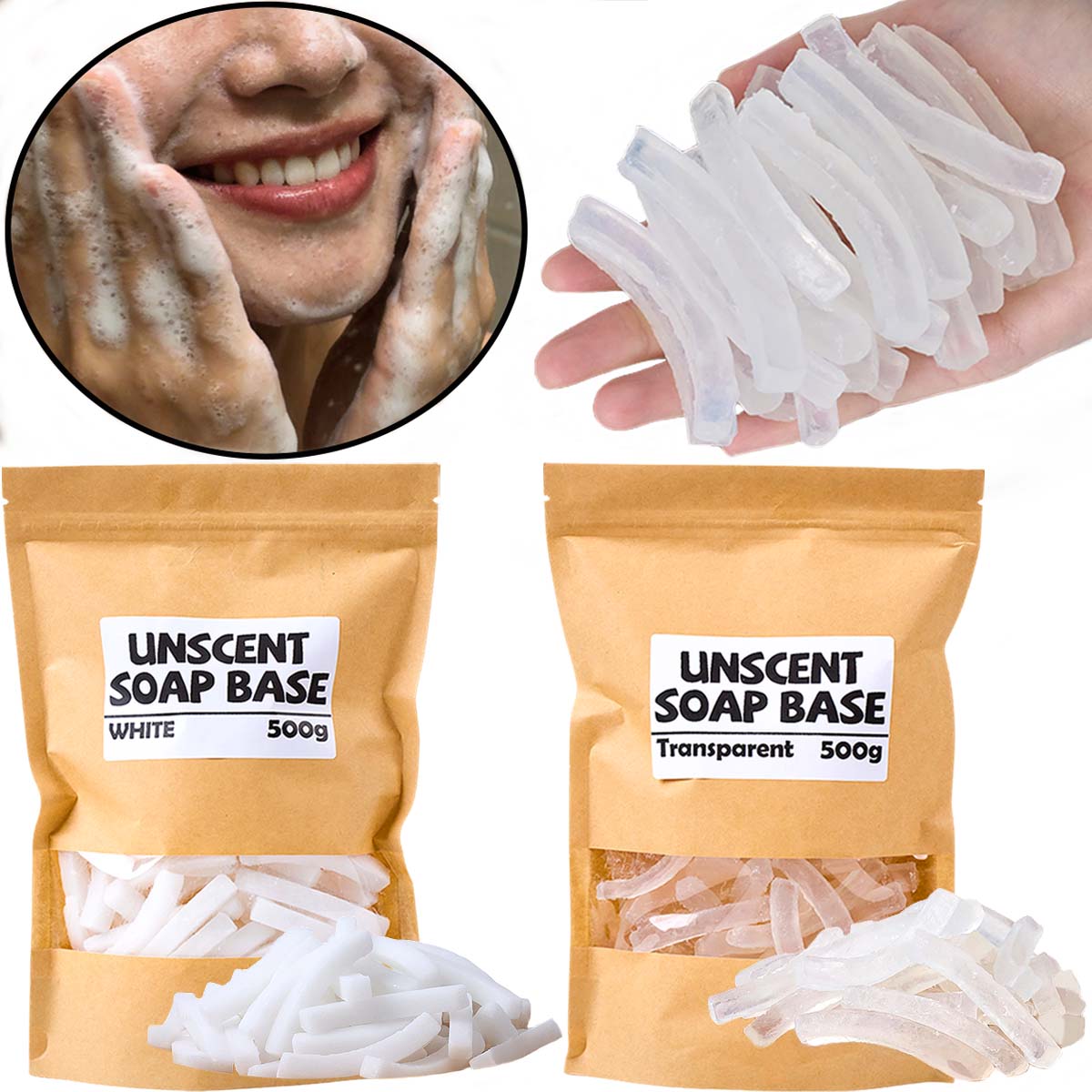 500g Transparent White Color S - مراجعة Soap Making Foam وسعره