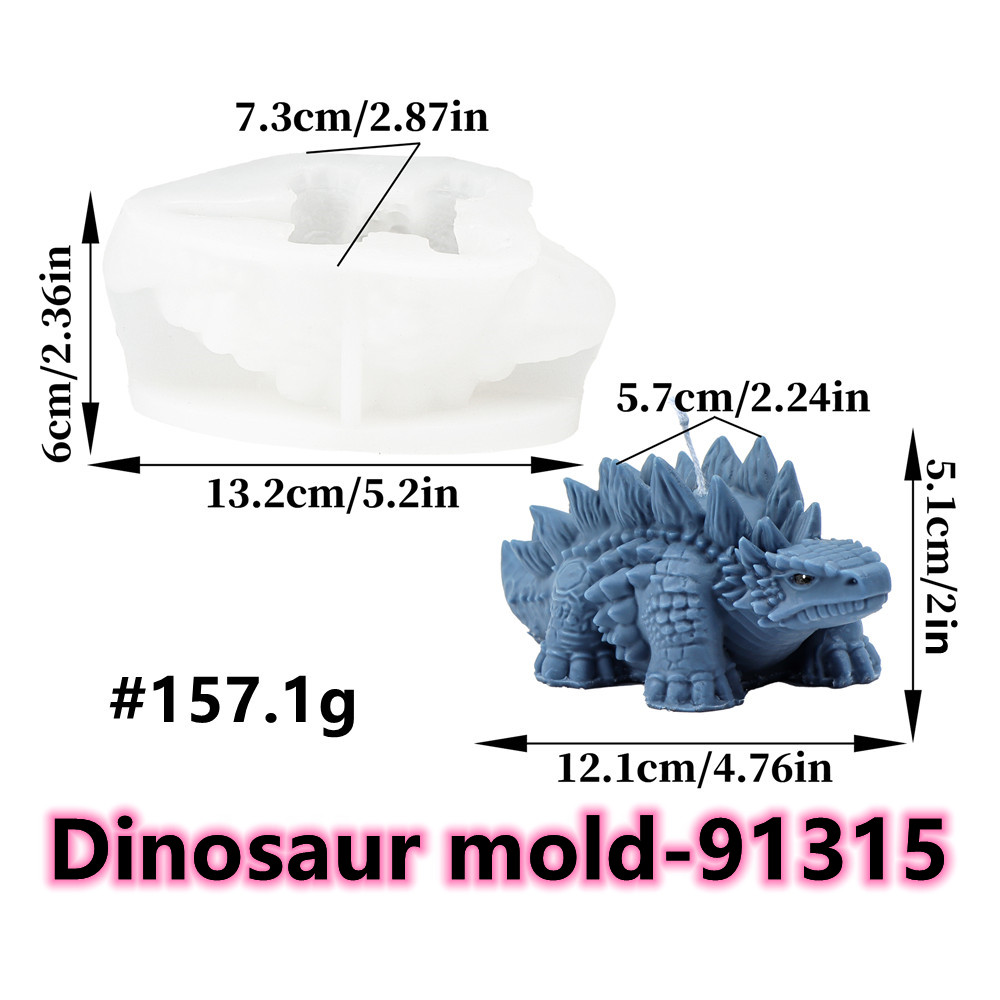 3D Stegosaurus Silicone Candle - مراجعة Soap Making Designs وسعره
