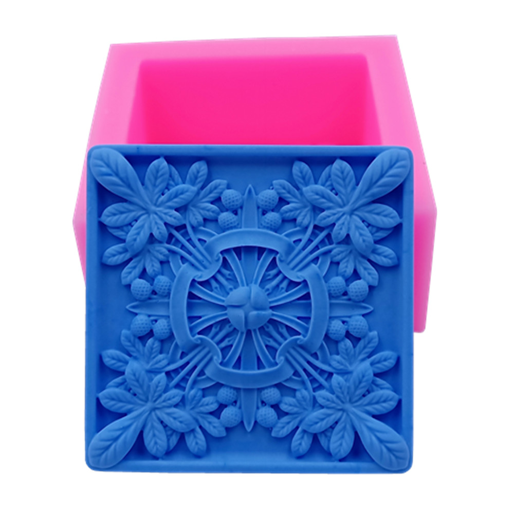Square Design Soap Molds Flowe - مراجعة Soap Making Designs وسعره