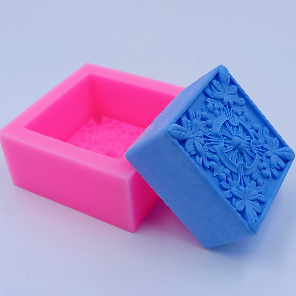Square Design Soap Molds Flowe - مراجعة Soap Making Designs وسعره